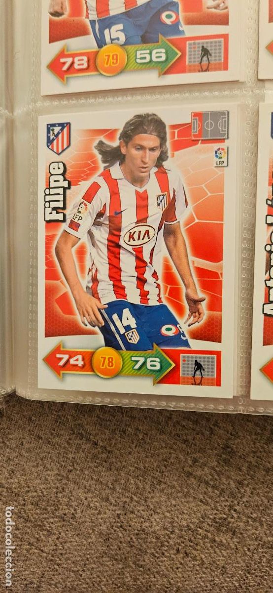 Cromos de f&uacute;tbol: 43. Filipe (Atletico Madrid) adrenalyn 2010 2011 10 11 trading card