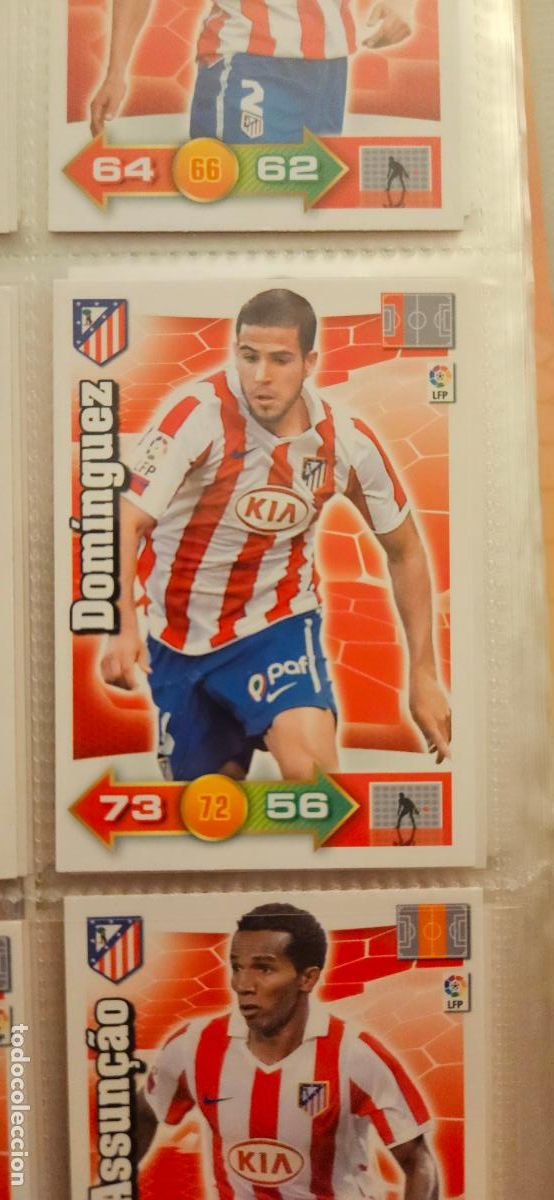 Cromos de f&uacute;tbol: 42. Dominguez (Atletico Madrid) adrenalyn 2010 2011 10 11 trading card