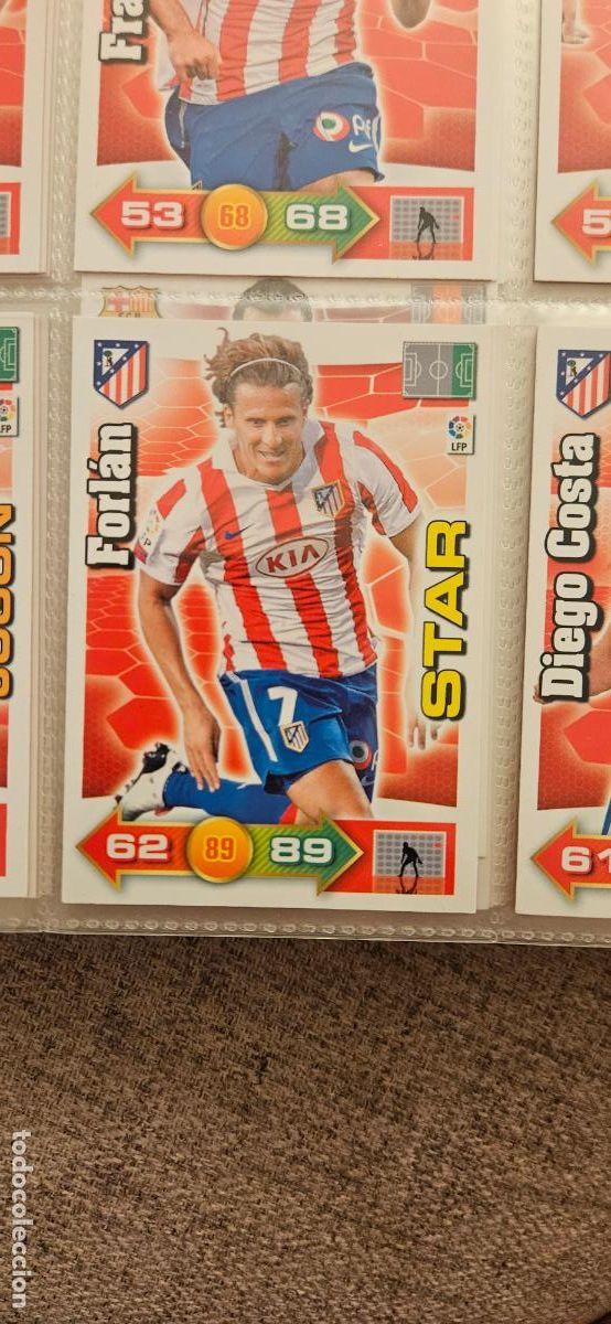 Cromos de f&uacute;tbol: 53. Diego Forlan (Atletico Madrid) � Jug&oacute;n adrenalyn 2010 2011 10 11 trading card