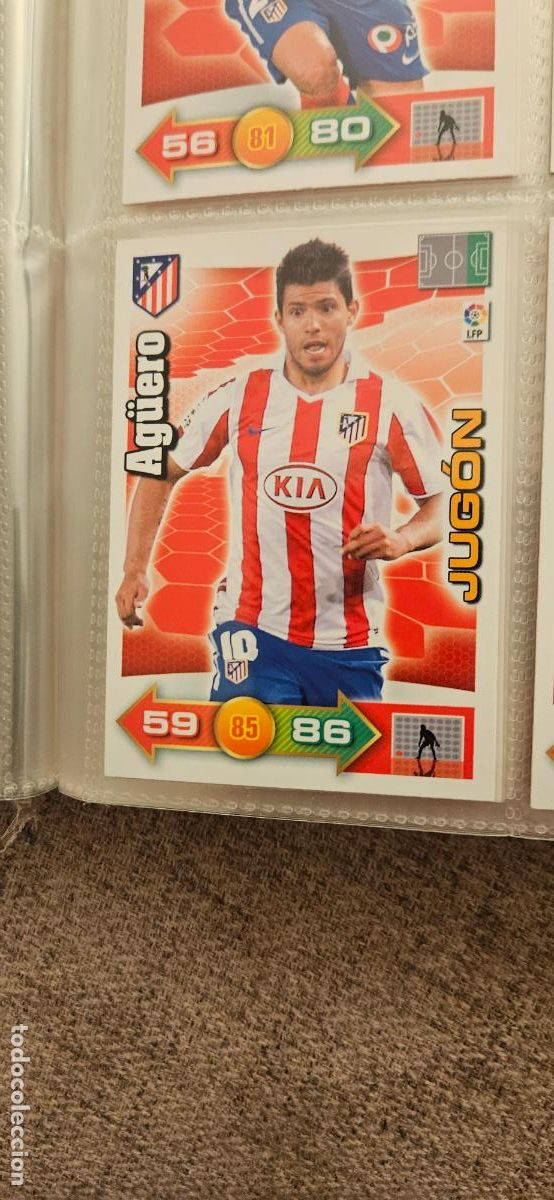 Cromos de f&uacute;tbol: 52. Aguero (Atletico Madrid) - Star adrenalyn 2010 2011 10 11 trading card
