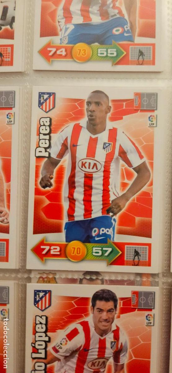 Cromos de f&uacute;tbol: 41. Perea (Atletico Madrid) adrenalyn 2010 2011 10 11 trading card