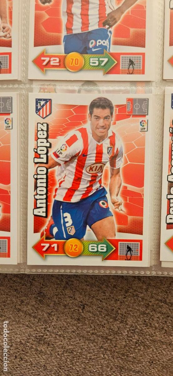 Cromos de f&uacute;tbol: 44. Antonio Lopez (Atletico Madrid) adrenalyn 2010 2011 10 11 trading card