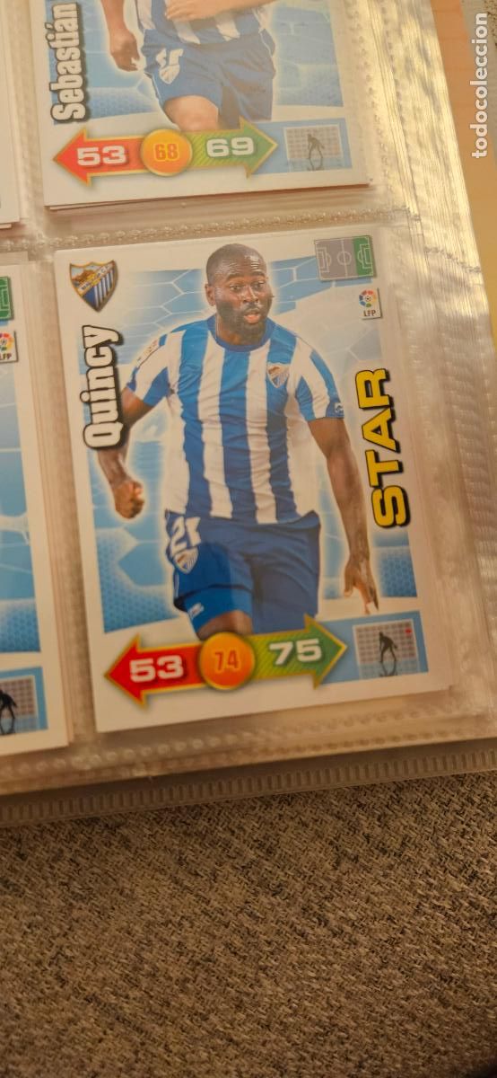 Cartes &agrave; collectionner de Football: 198. Quincy (Malaga C.F.) � Jug&oacute;n adrenalyn 2010 2011 10 11 trading card