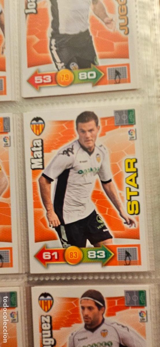 Cromos de Futebol: 321. Mata (Valencia C.F.) � Jug&oacute;n adrenalyn 2010 2011 10 11 trading card