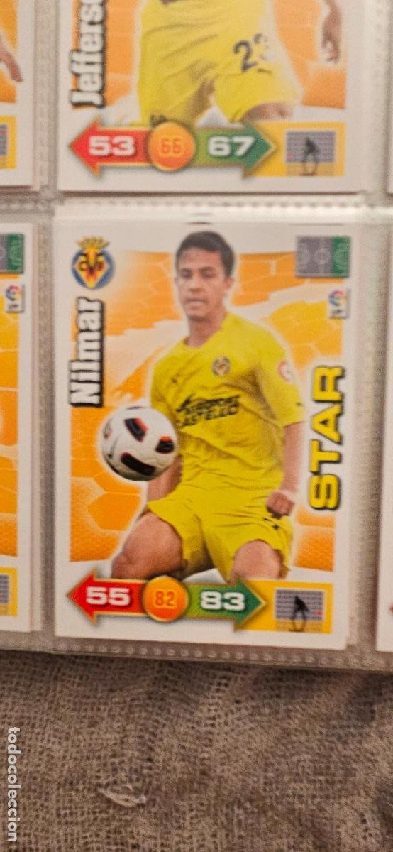 Cromos de f&uacute;tbol: 341. Nilmar (Villaerreal C.F.) � Jug&oacute;n adrenalyn 2010 2011 10 11 trading card