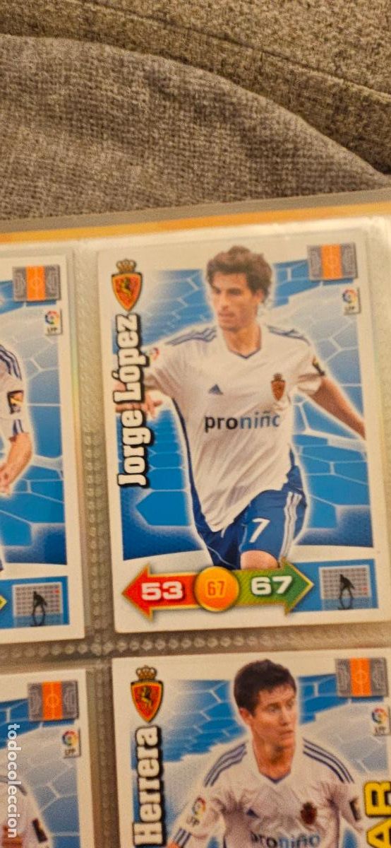 Cromos de f&uacute;tbol: 354. Jorge Lopez (Real Zaragoza) adrenalyn 2010 2011 10 11 trading card