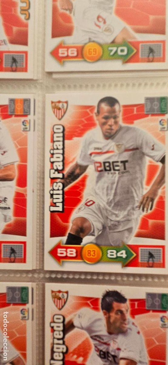 Fu&szlig;ball-Sticker: 285. Luis Fabiano (Sevilla F.C.) adrenalyn 2010 2011 10 11 trading card