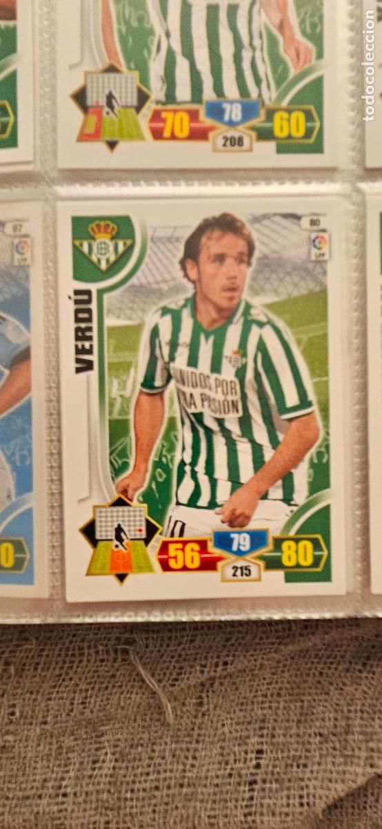 Football Stickers: 80. Verdu (Real Betis) adrenalyn 2013 2014 13 14 trading card