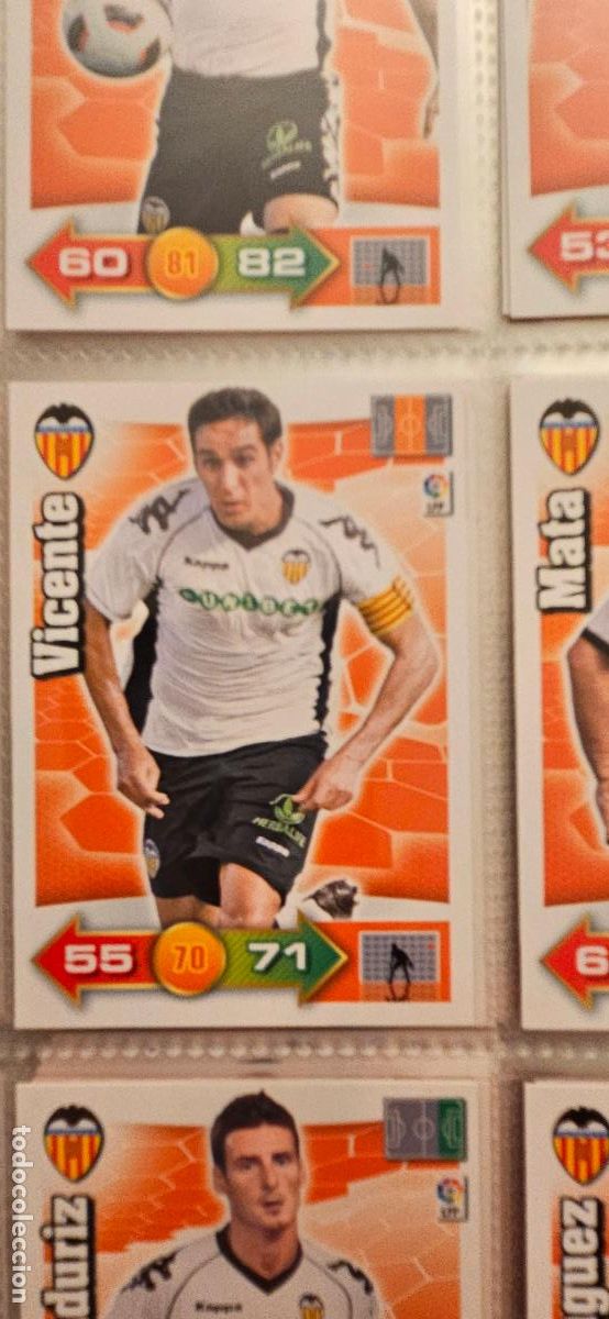 Cromos de f&uacute;tbol: 320. Vicente (Valencia C.F.) adrenalyn 2010 2011 10 11 trading card