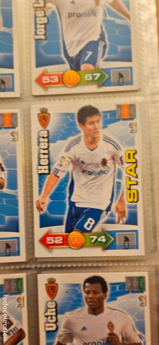 Fu&szlig;ball-Sticker: 357. Herrera (Real Zaragoza) � Jug&oacute;n adrenalyn 2010 2011 10 11 trading card