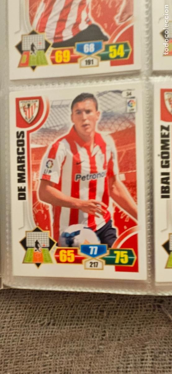 Cromos de f&uacute;tbol: 34. De Marcos (Athletic Club) adrenalyn 2013 2014 13 14 trading card