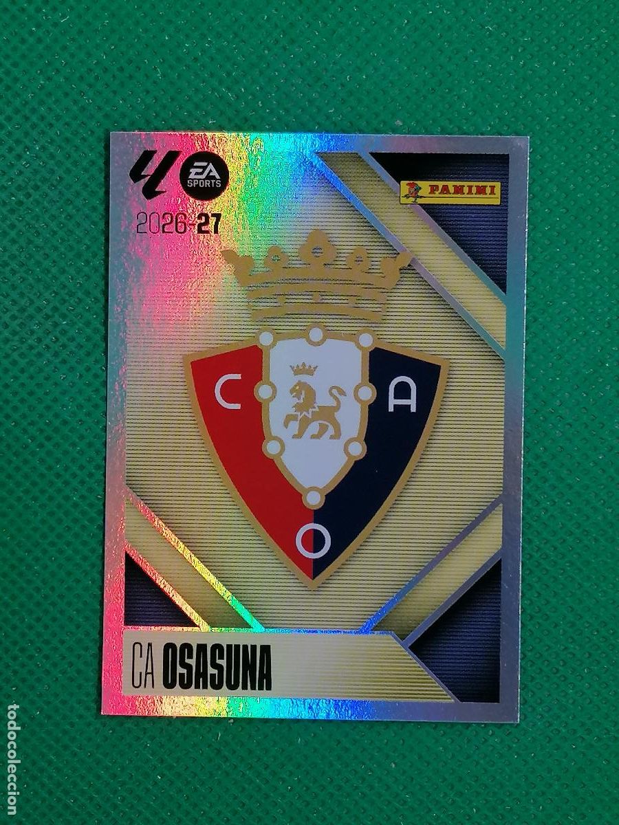 Cromos de f&uacute;tbol: 1 ESCUDO OSASUNA ⚽ PANINI LIGA ESTE 26 27 2026 2027 ⚽