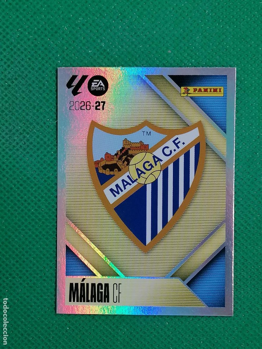 Cromos de f&uacute;tbol: 1 ESCUDO MALAGA ⚽ PANINI LIGA ESTE 26 27 2026 2027 ⚽