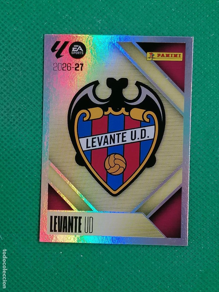 Cromos de f&uacute;tbol: 1 ESCUDO LEVANTE ⚽ PANINI LIGA ESTE 26 27 2026 2027 ⚽
