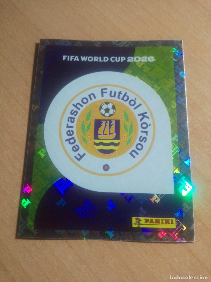 Figurine di Calcio: CUW 1 ESCUDO DE CURA&Ccedil;AO MUNDIAL FIFA WORLD CUP 2026 26 PANINI STICKERS NUEVO