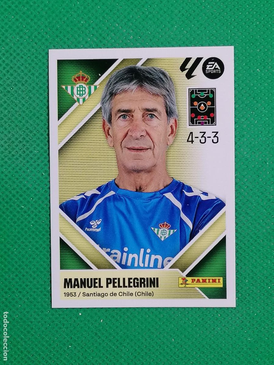 Cromos de f&uacute;tbol: 2 MANUEL PELLEGRINI BETIS ⚽ PANINI LIGA ESTE 26 27 2026 2027 ⚽