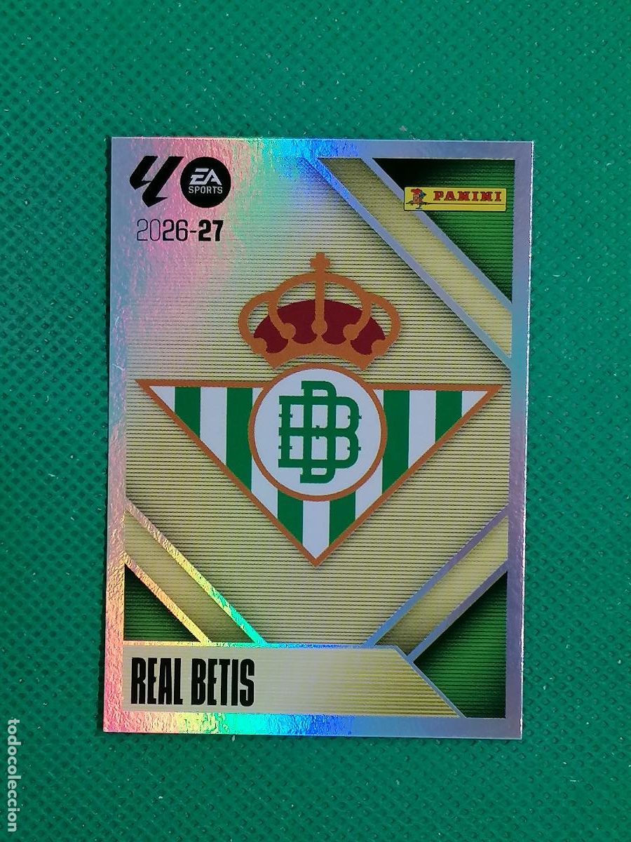 Cromos de f&uacute;tbol: 1 ESCUDO BETIS ⚽ PANINI LIGA ESTE 26 27 2026 2027 ⚽