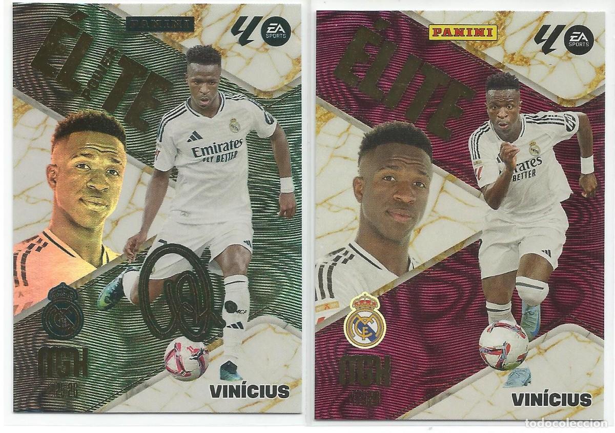 Cromos de f&uacute;tbol: Cartas &Eacute;lite y parallel MGK Megacracks 2025-2026 25-26 Vinicius J&uacute;nior Vini JR - 18 y p18 - Panini