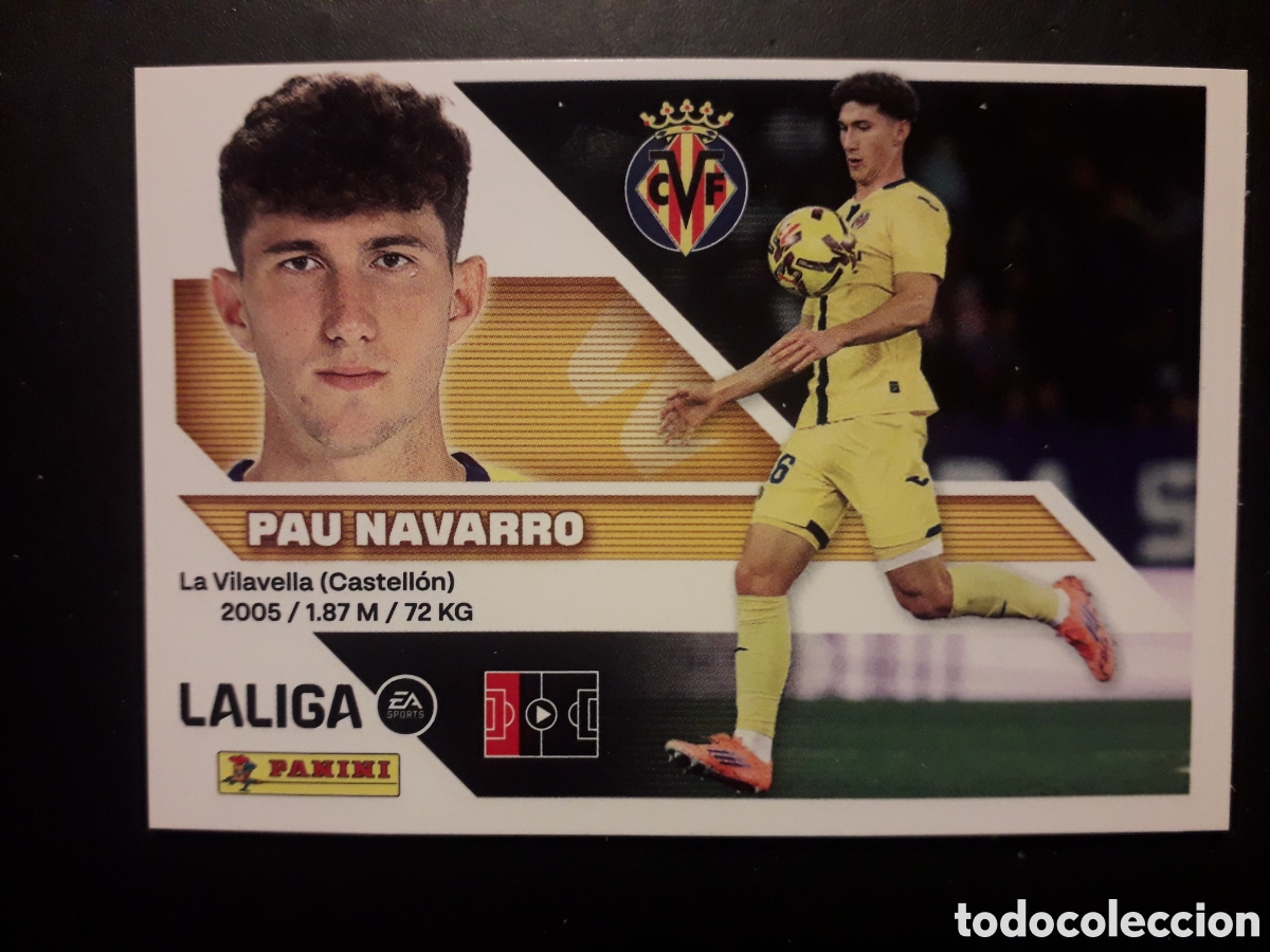 Cromos de f&uacute;tbol: PAU NAVARRO VILLARREAL N&deg; 6A ED ESTE 2026 2027 26 27 SIN PEGAR PEDIDO M&Iacute;NIMO 3&euro;