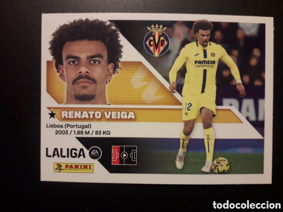 Cromos de f&uacute;tbol: RENATO VEIGA VILLARREAL N&deg; 9 ED ESTE 2026 2027 26 27 SIN PEGAR PEDIDO M&Iacute;NIMO 3&euro;
