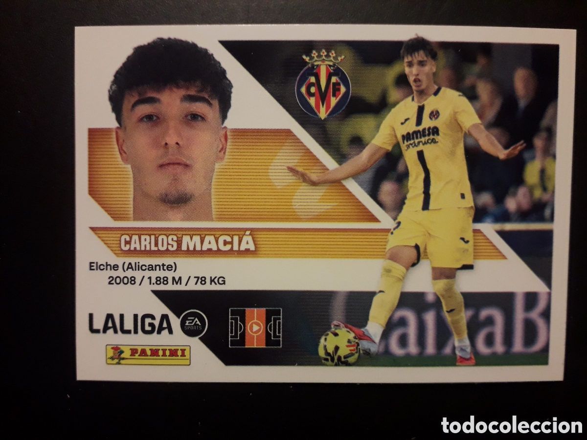 Cromos de f&uacute;tbol: MACI&Agrave; VILLARREAL N&deg; 13 ED ESTE 2026 2027 26 27 SIN PEGAR PEDIDO M&Iacute;NIMO 3&euro;
