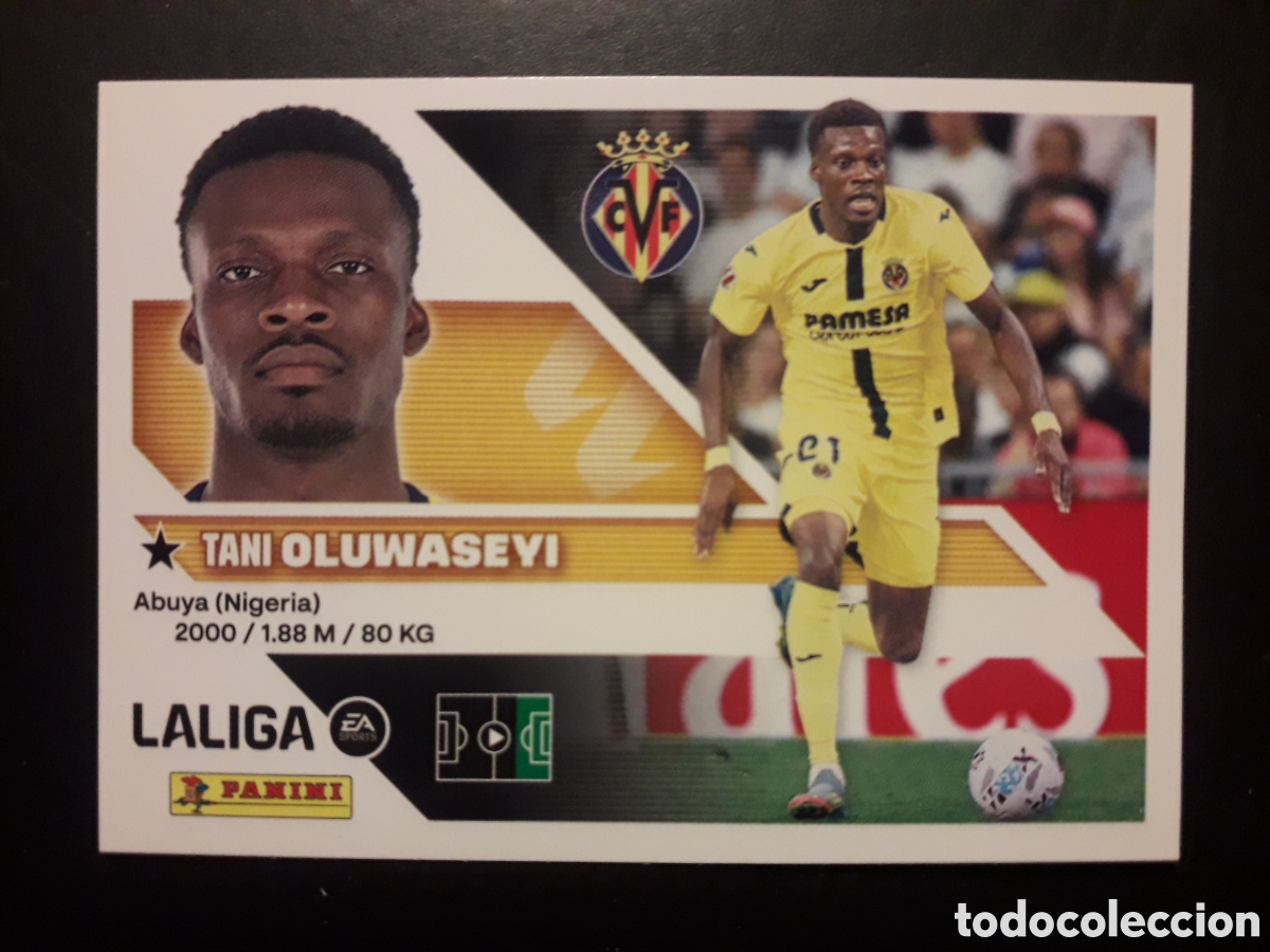 Cromos de f&uacute;tbol: OLUWASEYI VILLARREAL N&deg; 16 ED ESTE 2026 2027 26 27 SIN PEGAR PEDIDO M&Iacute;NIMO 3&euro;