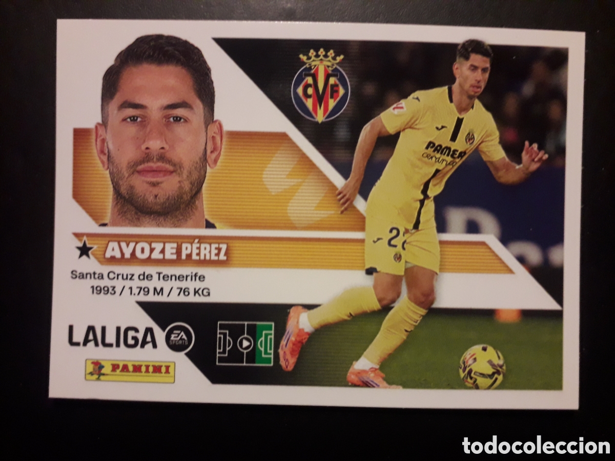 Cromos de f&uacute;tbol: AYOZE VILLARREAL N&deg; 17 ED ESTE 2026 2027 26 27 SIN PEGAR PEDIDO M&Iacute;NIMO 3&euro;