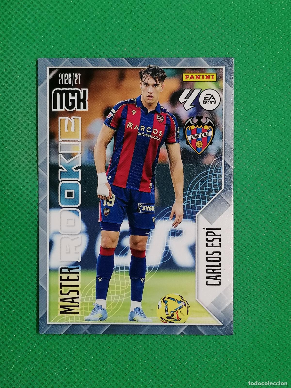 Cromos de f&uacute;tbol: 408 CARLOS ESPI LEVANTE MASTER ROOKIE ⚽ MEGACRACKS LIGA 2026 2027 26 27 ⚽