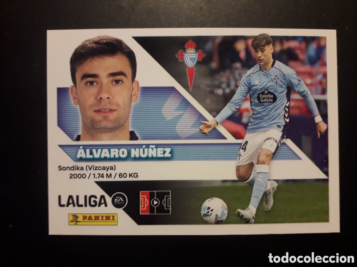 Cromos de f&uacute;tbol: &Aacute;LVARO N&Uacute;&Ntilde;EZ CELTA DE VIGO N&deg; 5 ED ESTE 2026 2027 26 27 SIN PEGAR PEDIDO M&Iacute;NIMO 3&euro;