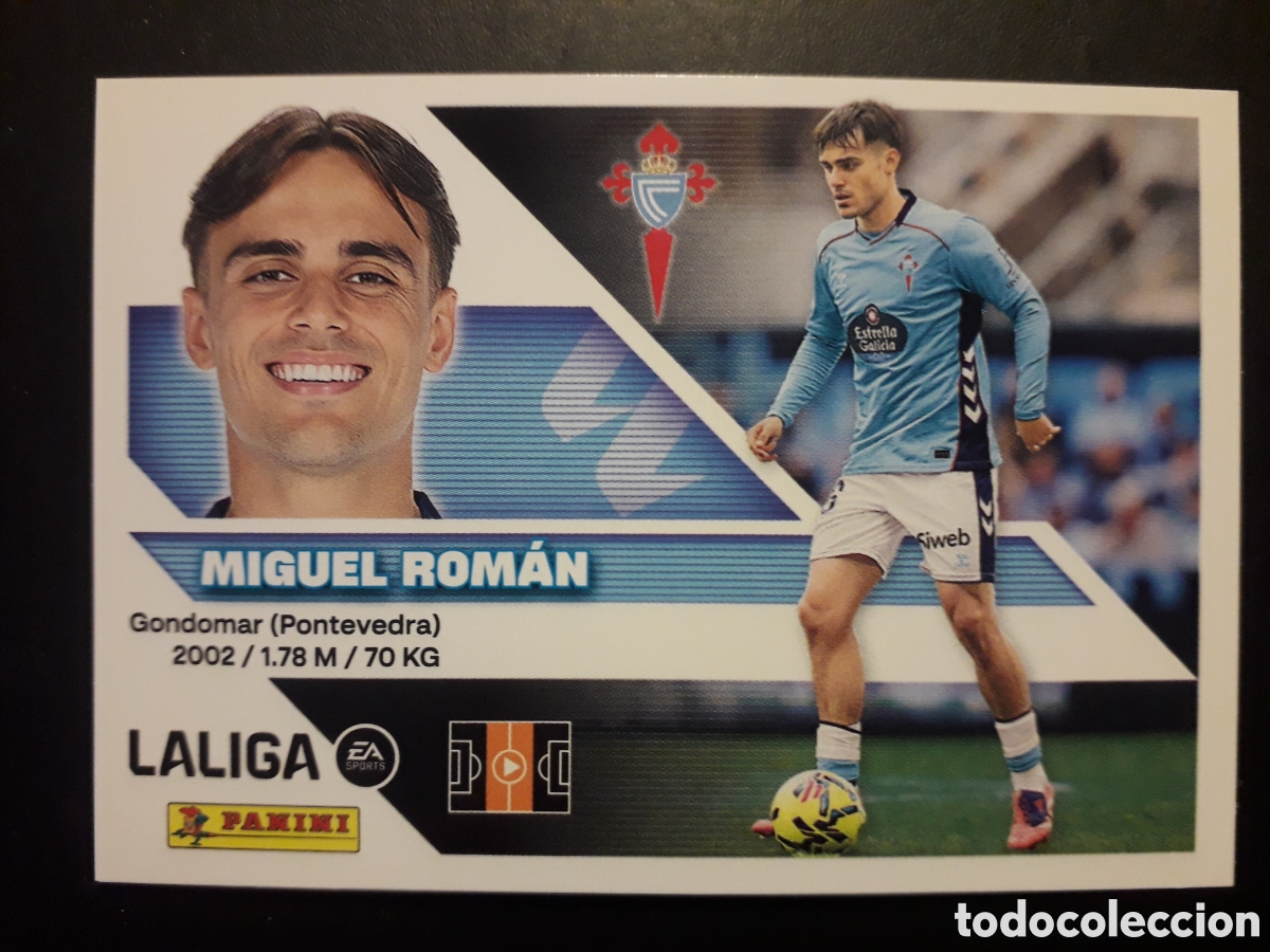 Cromos de f&uacute;tbol: MIGUEL ROM&Aacute;N CELTA DE VIGO N&deg; 12 ED ESTE 2026 2027 26 27 SIN PEGAR PEDIDO M&Iacute;NIMO 3&euro;
