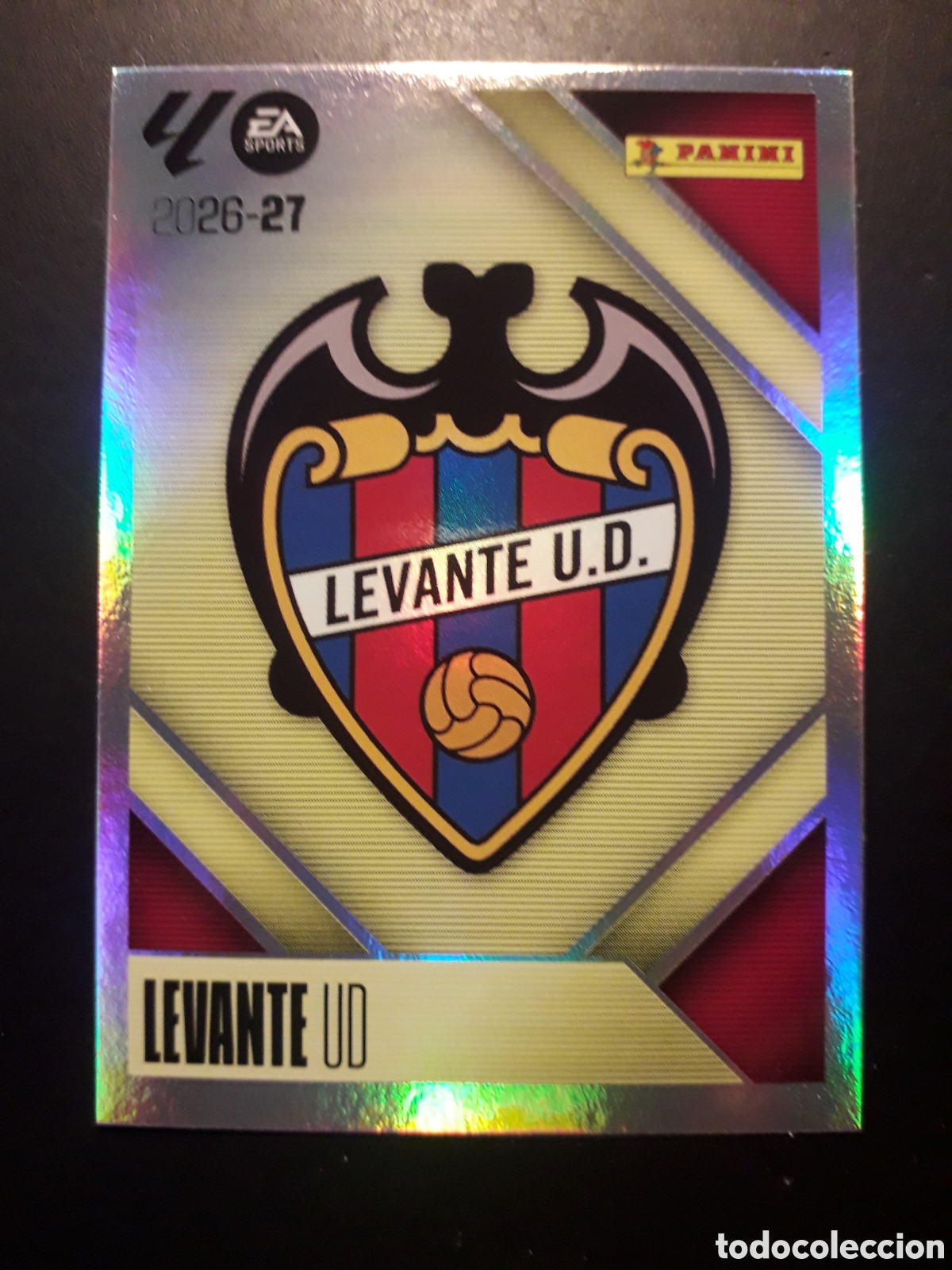 Cromos de f&uacute;tbol: ESCUDO LEVANTE N&deg; 1 ED ESTE 2026 2027 26 27 SIN PEGAR PEDIDO M&Iacute;NIMO 3&euro;