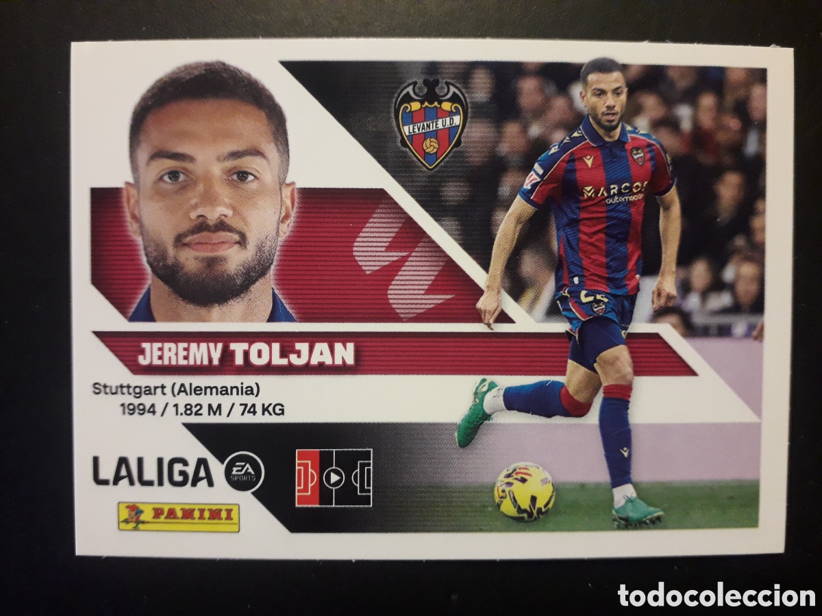 Cromos de f&uacute;tbol: TOLJAN LEVANTE N&deg; 5 ED ESTE 2026 2027 26 27 SIN PEGAR PEDIDO M&Iacute;NIMO 3&euro;