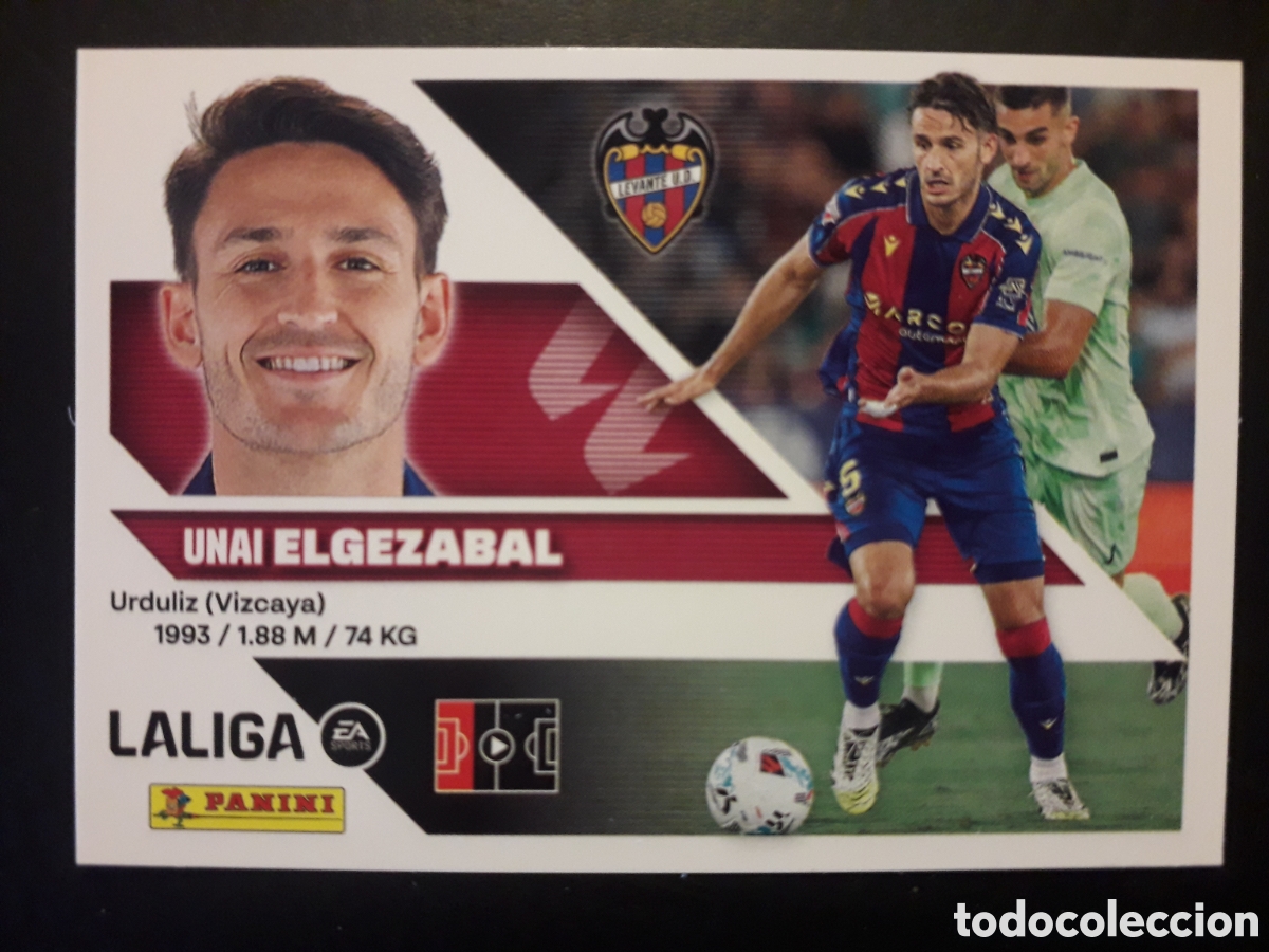 Cromos de f&uacute;tbol: ELGUEZABAL LEVANTE N&deg; 6 ED ESTE 2026 2027 26 27 SIN PEGAR PEDIDO M&Iacute;NIMO 3&euro;