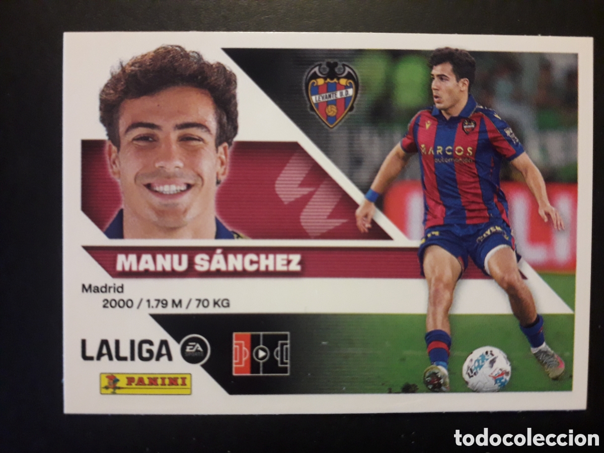 Cromos de f&uacute;tbol: MANU S&Aacute;NCHEZ LEVANTE N&deg; 9 ED ESTE 2026 2027 26 27 SIN PEGAR PEDIDO M&Iacute;NIMO 3&euro;