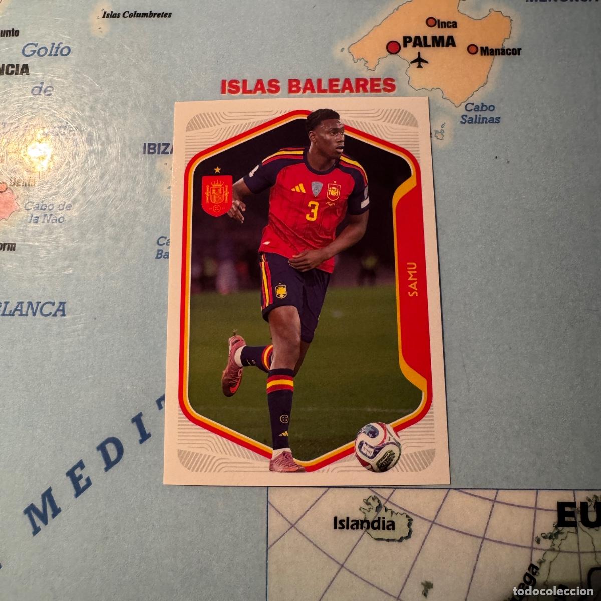 Cromos de f&uacute;tbol: Samu n&uacute;mero 57 la selecci&oacute;n espa&ntilde;ola &ldquo;Espa&ntilde;a 2026&rdquo; del Carrefour 2026