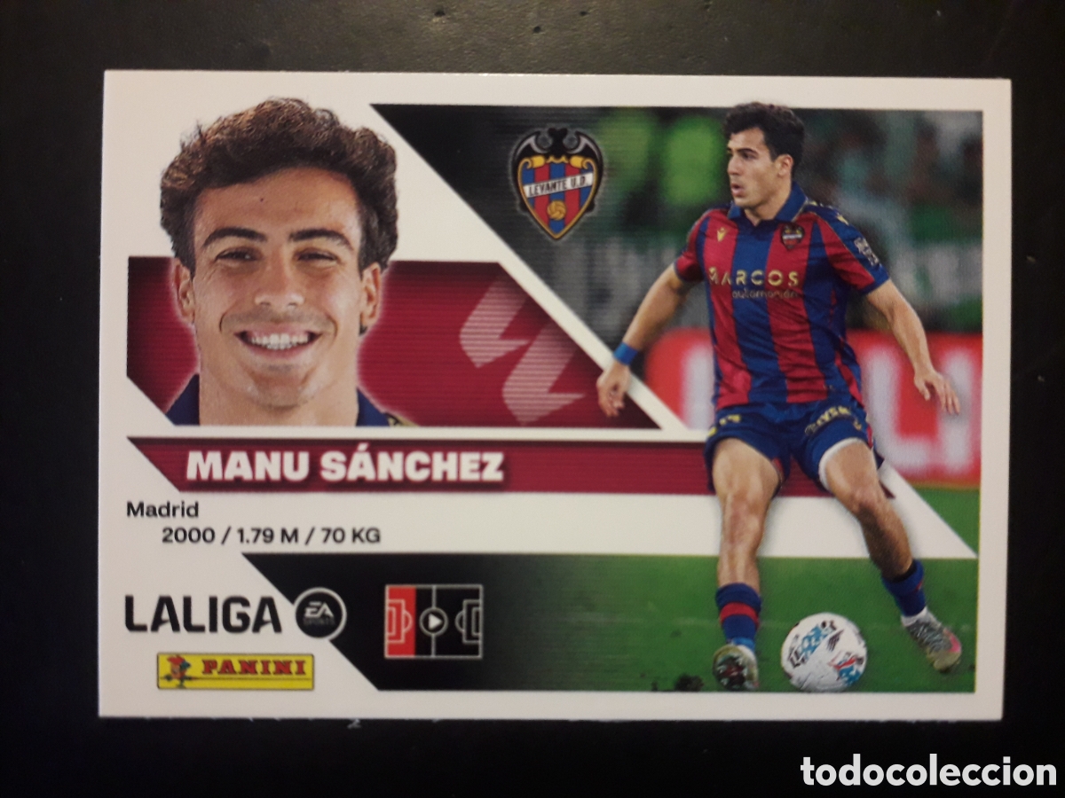 Cromos de f&uacute;tbol: MANU S&Aacute;NCHEZ LEVANTE N&deg; 9 ED ESTE 2026 2027 26 27 SIN PEGAR PEDIDO M&Iacute;NIMO 3&euro;