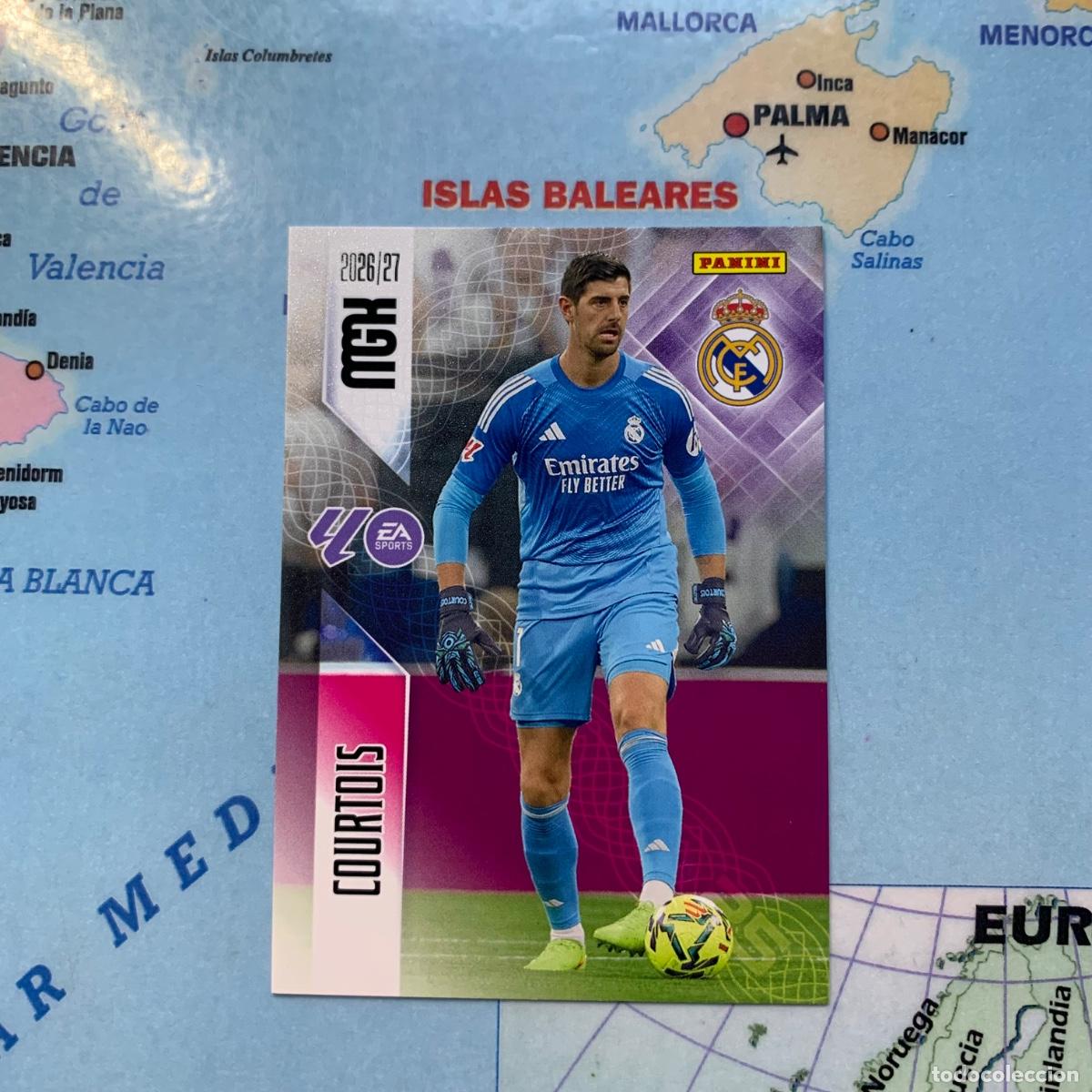 Cromos de f&uacute;tbol: Courtois n&uacute;mero 218 del Real Madrid megacracks 26-27 2026-2027