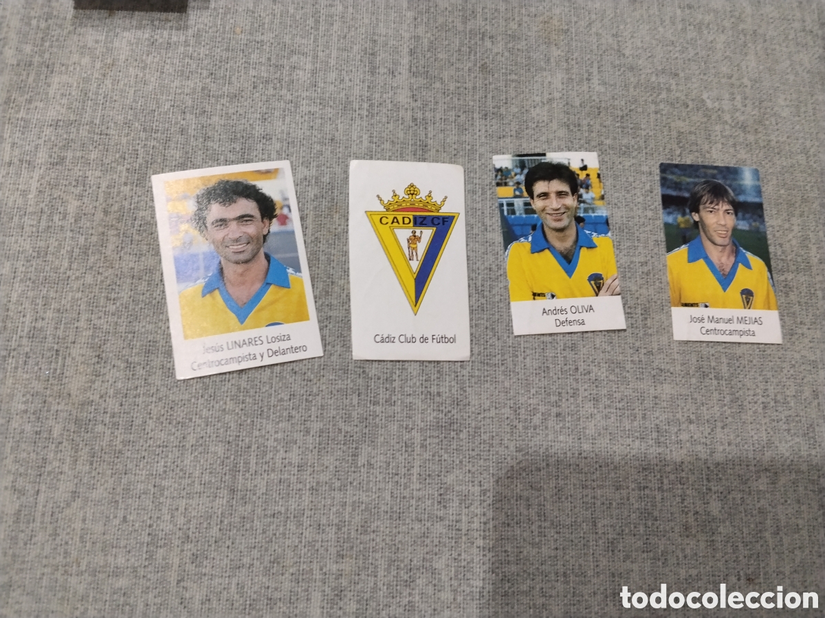 Cromos de f&uacute;tbol: BIMBO LIGA 1991 92 ( 91 -92 ) 4 CROMOS - CADIZ CF ( SIN PEGAR )