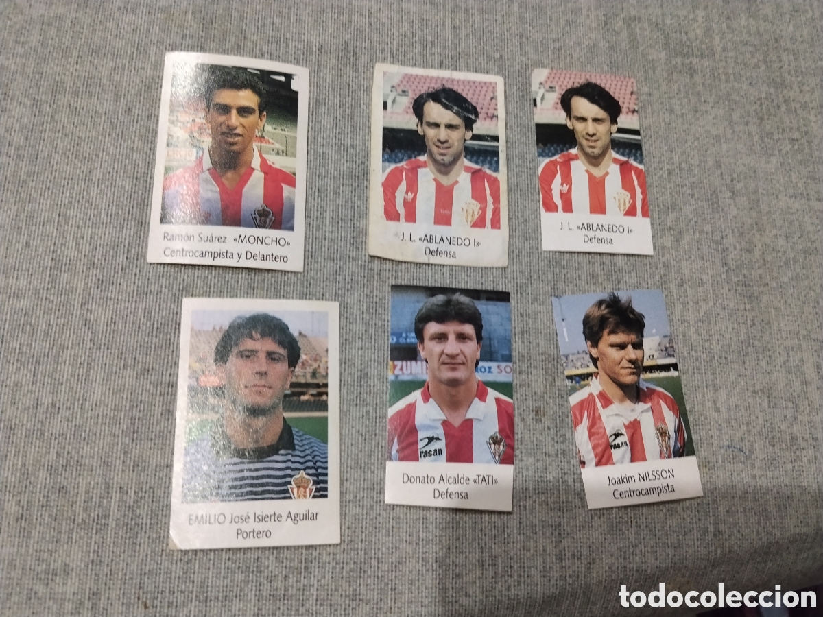 Cromos de f&uacute;tbol: BIMBO LIGA 1991 92 ( 91 -92 ) 6 CROMOS - SPORTING DE GIJ&Oacute;N ( SIN PEGAR )