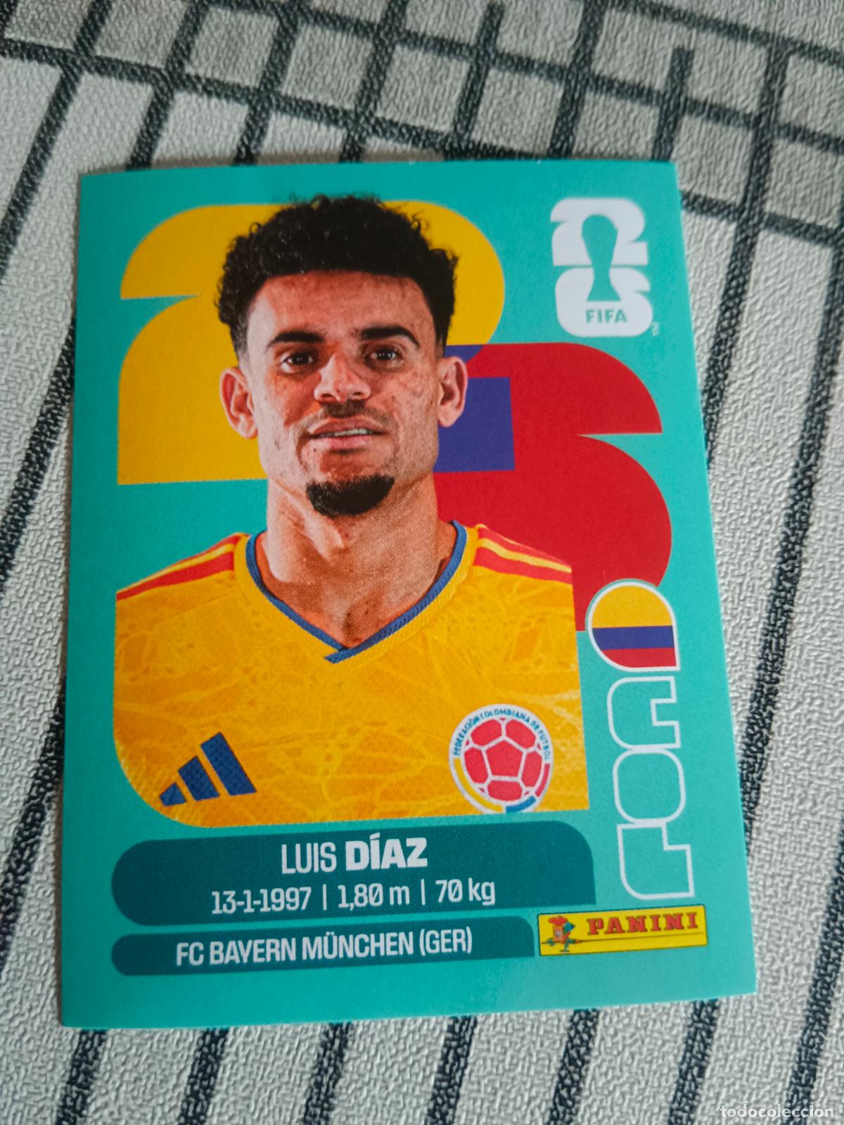 Cromos de f&uacute;tbol: MUNDIAL 2026 ESTADOS UNIDOS USA MEXICO MEJICO CANADA COL 20 COL20 LUIS DIAZ COLOMBIA FIFA