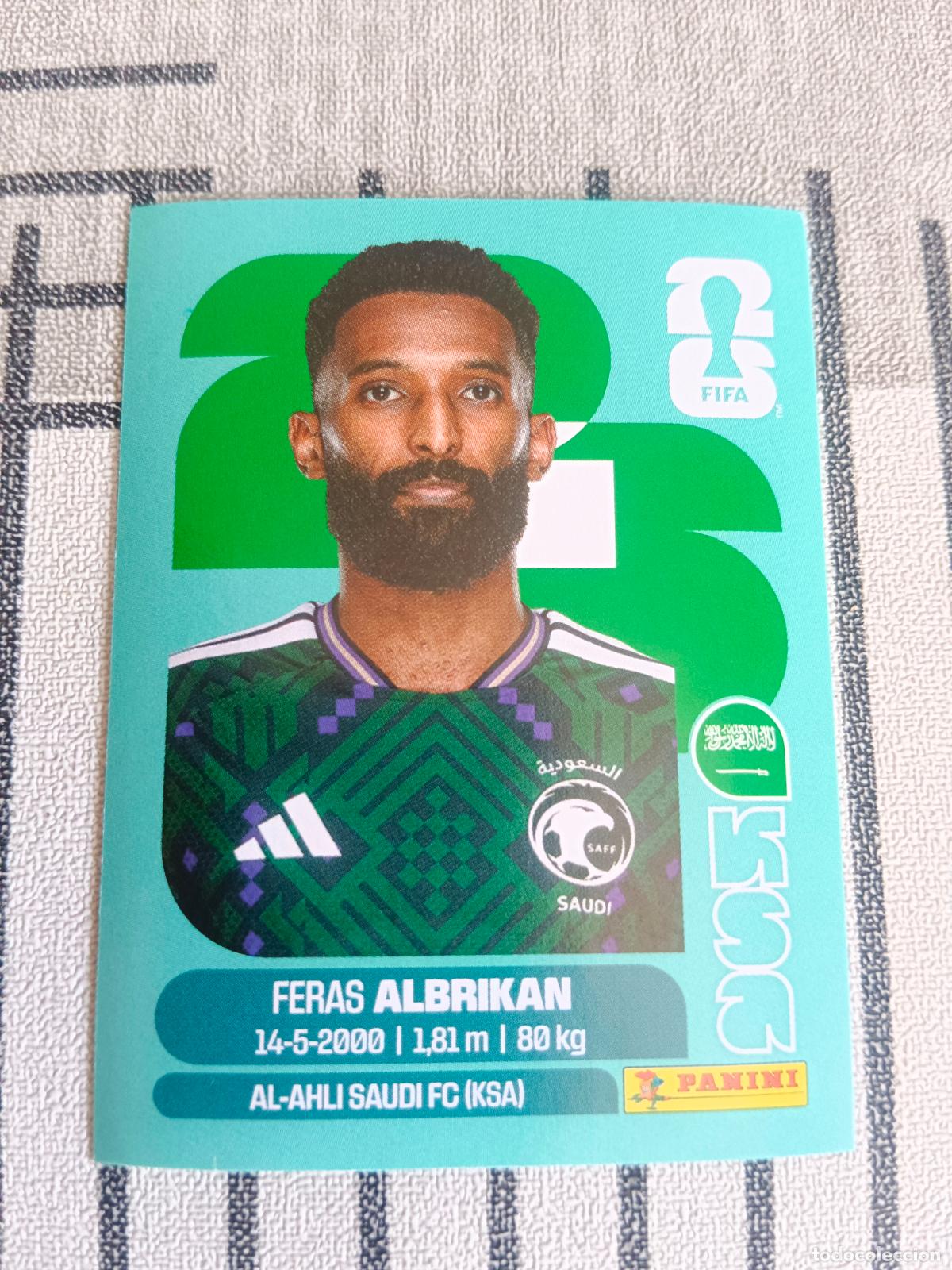 Cromos de f&uacute;tbol: MUNDIAL 2026 ESTADOS UNIDOS USA MEXICO MEJICO CANADA KSA 18 KSA18 FERAS ALBRIKAN ARABIA SAUDI FIFA