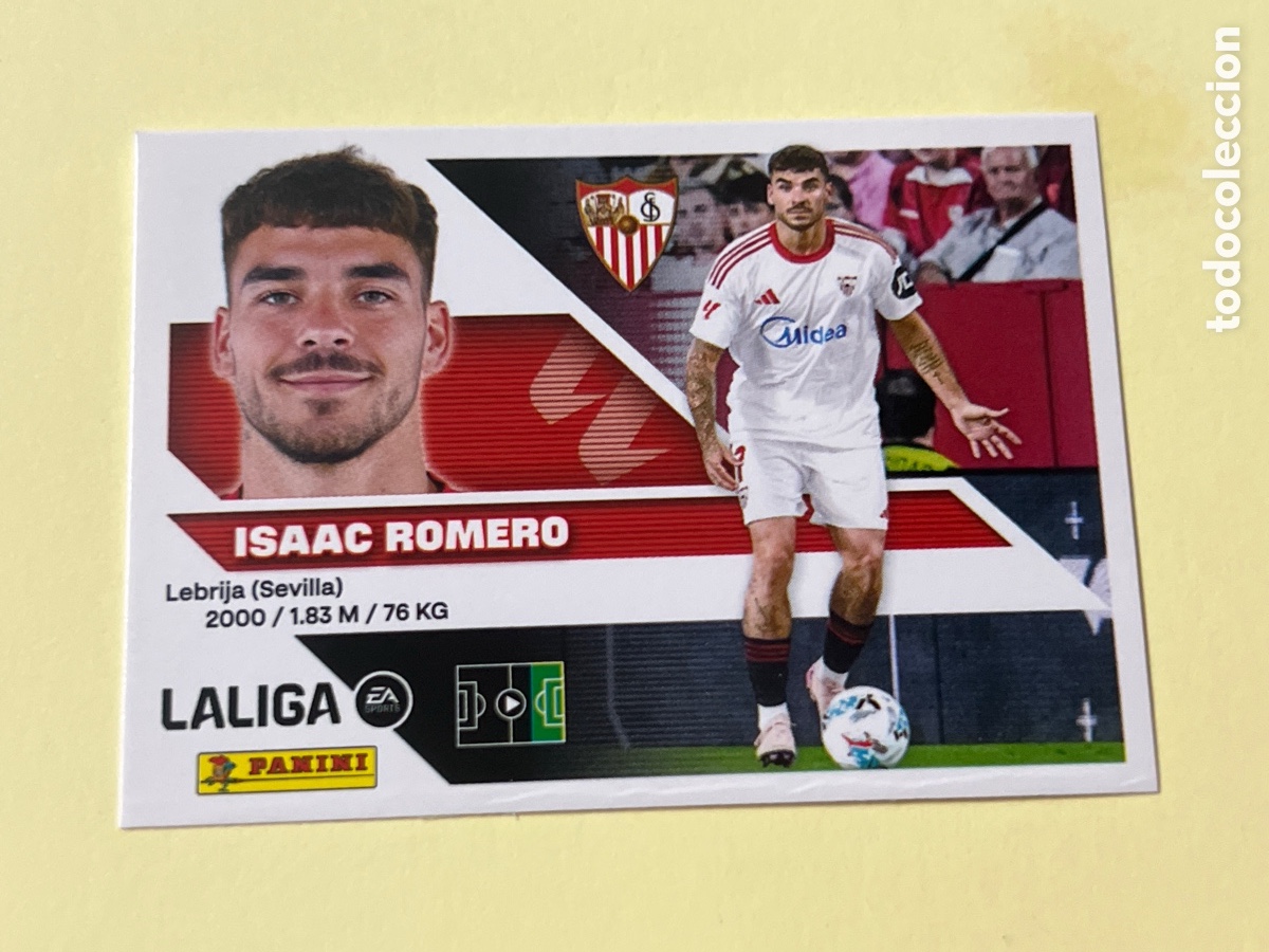 Cromos de f&uacute;tbol: C3280. CROMO FUTBOL ISAAC ROMERO SEVILLA F.C. SIN PEGAR N&ordm; 20 LIGA ESTE 2026-2027/26-27 PANINI