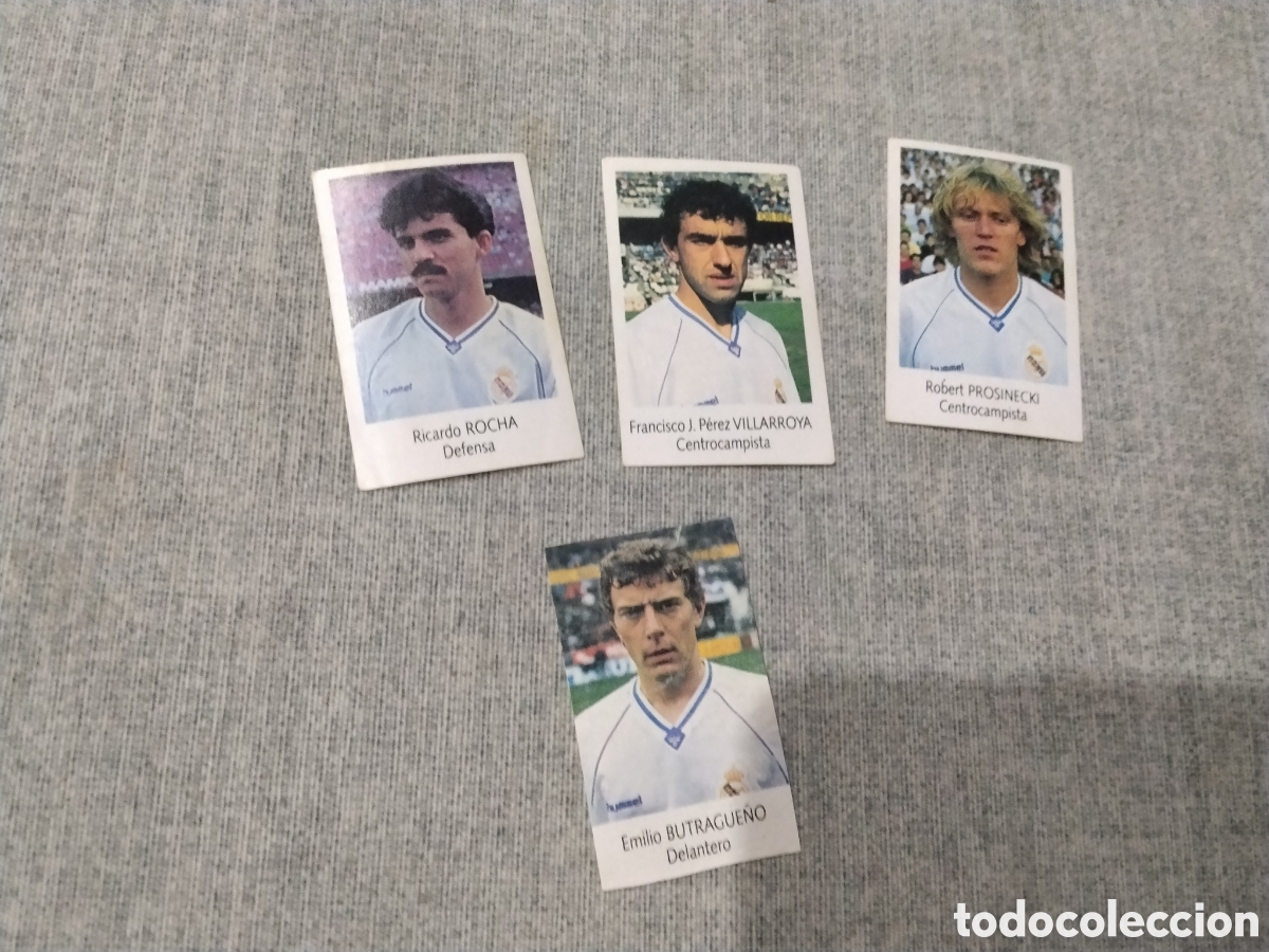 Cromos de f&uacute;tbol: BIMBO LIGA 1991 92 ( 91 -92 ) 4 CROMOS - REAL MADRID MADRID ( SIN PEGAR )