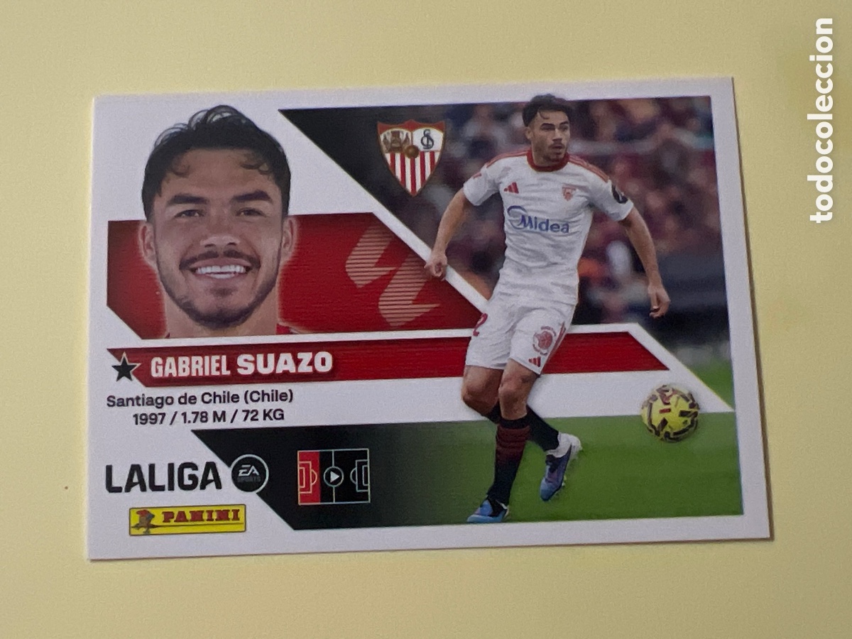 Cromos de f&uacute;tbol: C3282. 10 SUAZO SEVILLA PANINI LIGA ESTE 26 27 2026 2027