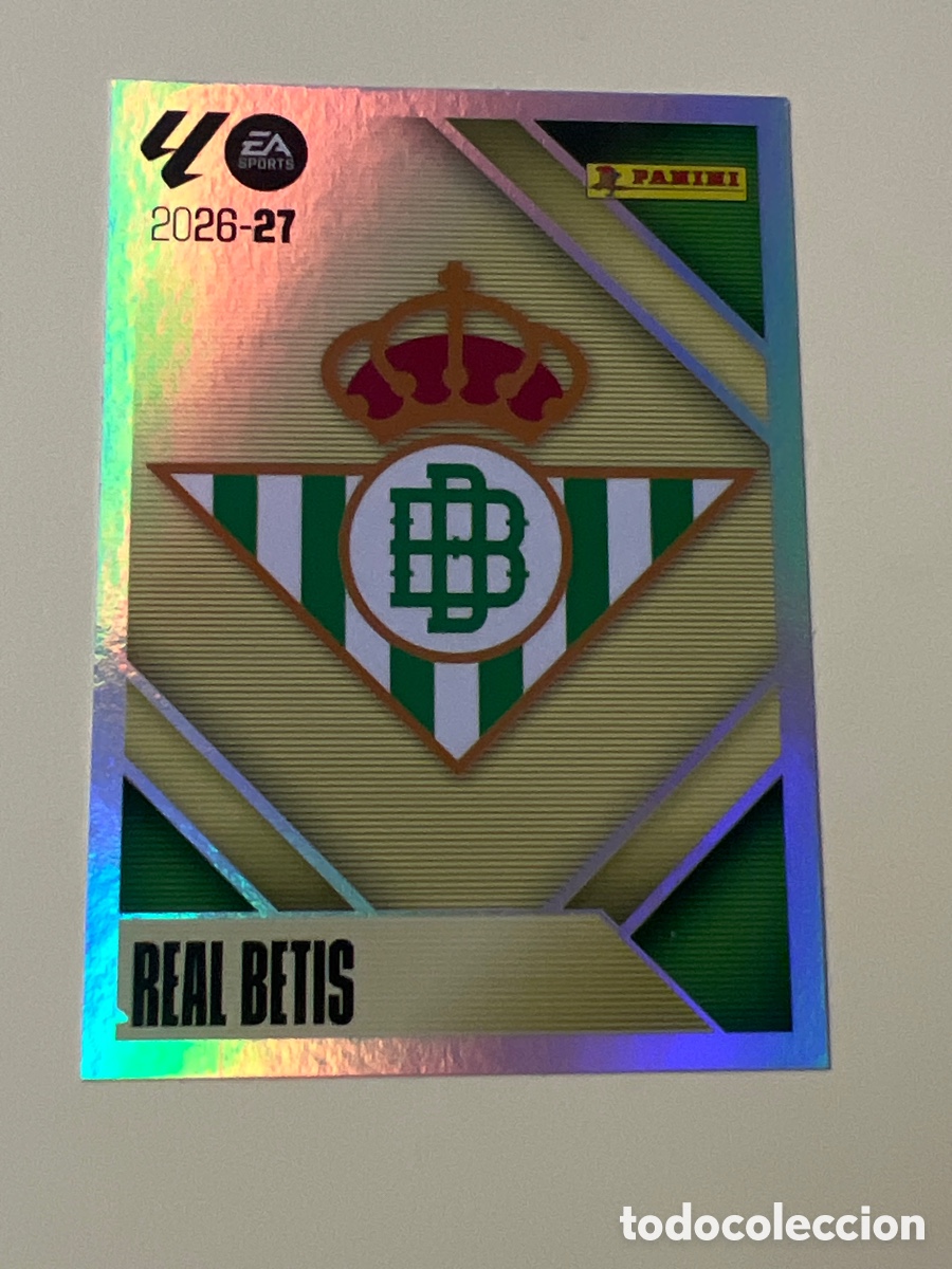 Cromos de f&uacute;tbol: C3284. 1 ESCUDO BETIS PANINI LIGA ESTE 26 27 2026 2027