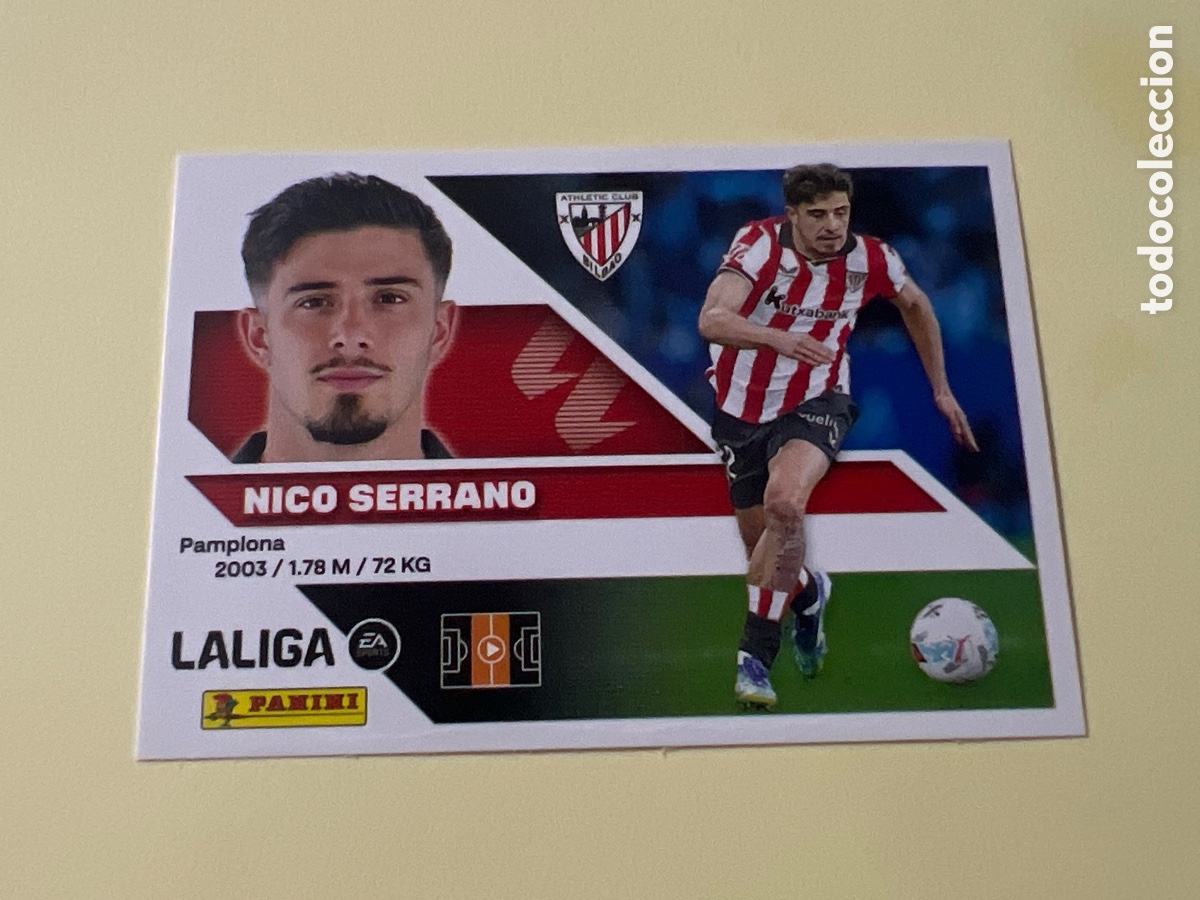 Cromos de f&uacute;tbol: C3285. LIGA ESTE 2026 2027 26 27 NUEVO - ATHLETIC CLUB DE BILBAO N&ordm; 15 NICO SERRANO