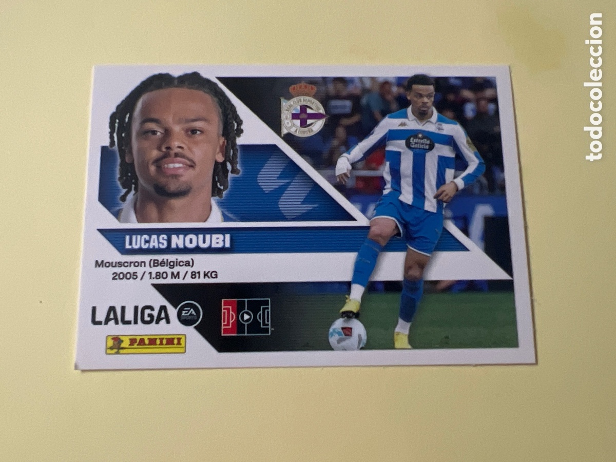 Cromos de f&uacute;tbol: C3287. Cromo Liga 2026 2027. 26 27. Noubi. Deportivo. N. &ordm; 7. ESTE. Panini