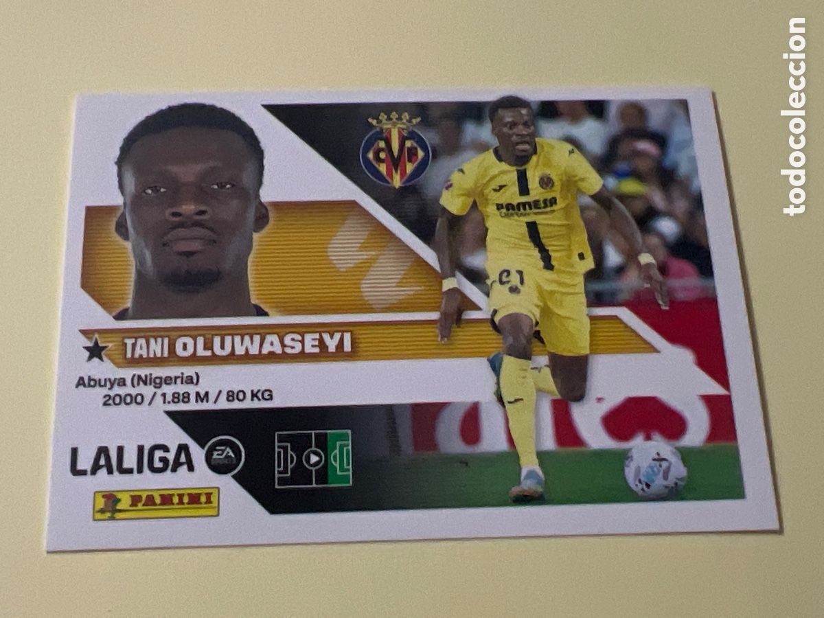 Cromos de f&uacute;tbol: C3289. Oluwaseyi n&uacute;mero 16 del Villarreal cromo liga este 26-27 2026-2027