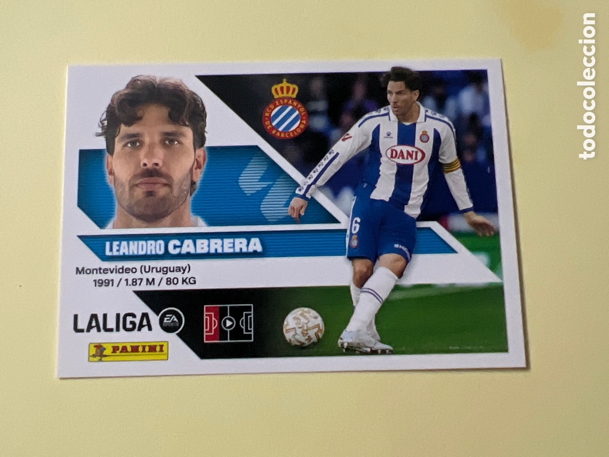 Cromos de f&uacute;tbol: C3290. Cabrera n&uacute;mero 8 del Espa&ntilde;ol cromo liga este 26-27 2026-2027