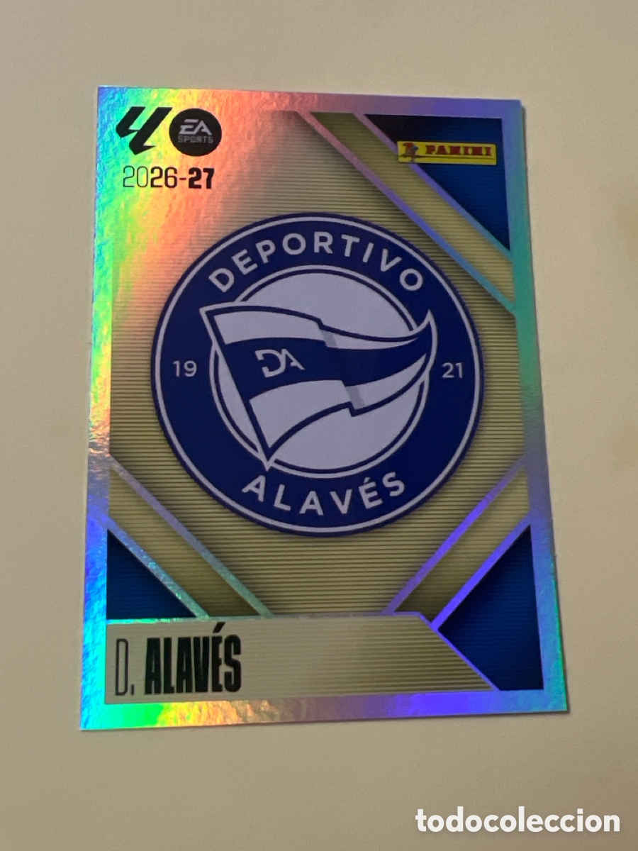 Cromos de f&uacute;tbol: C3291. Escudo del alav&eacute;s numero 1 cromo liga este 26-27 2026-2027